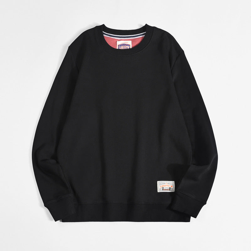 Mens Solid-color Casual Long-sleeve Hoodie