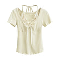 Fake two neck hanging T-shirts for women