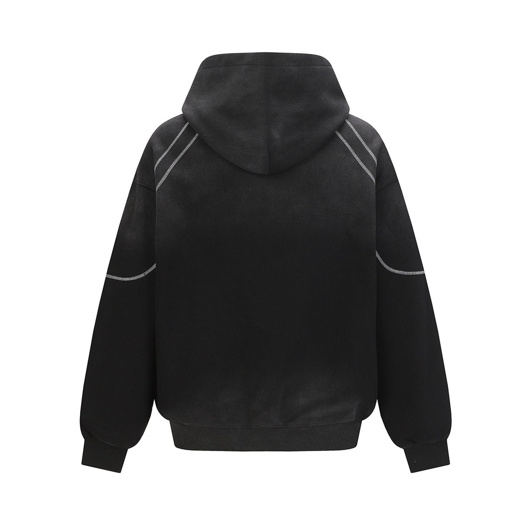 Wash dirty and dyed hoodies with water