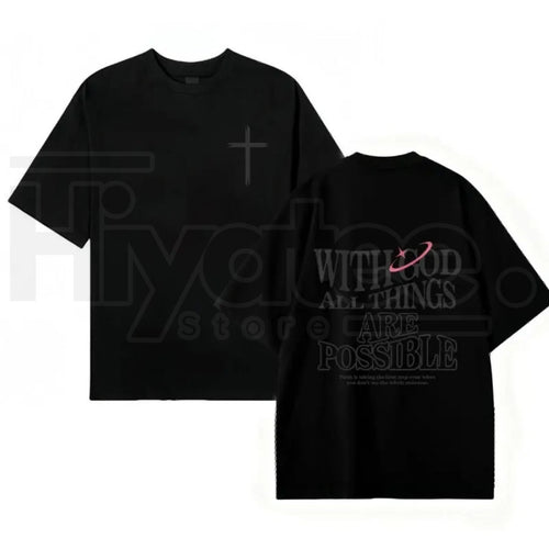 "With God All Things Are Possible" Men's Christian T-Shirt – Matthew 19:26 Tee