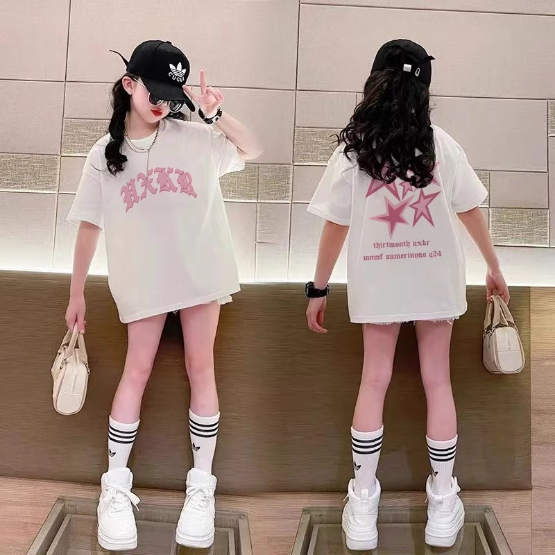 Girls' Short Sleeve T-Shirt  Clothing Design Kids' Top