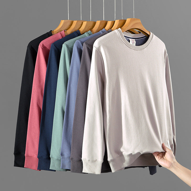 Mens Solid-color Casual Long-sleeve Hoodie