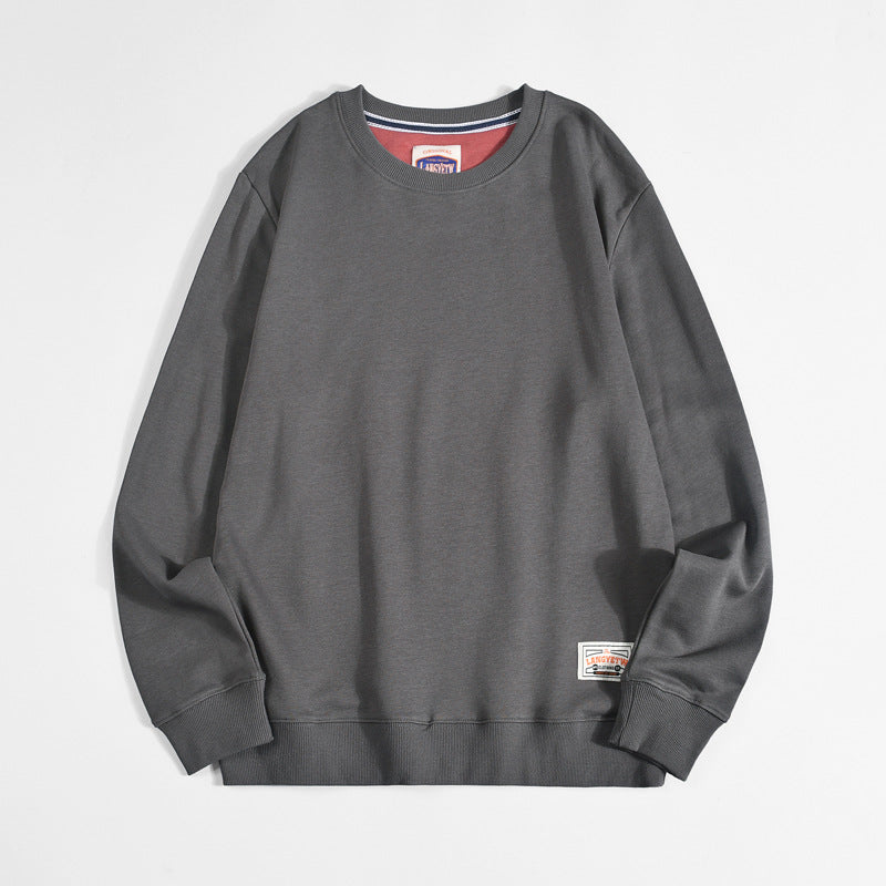 Mens Solid-color Casual Long-sleeve Hoodie