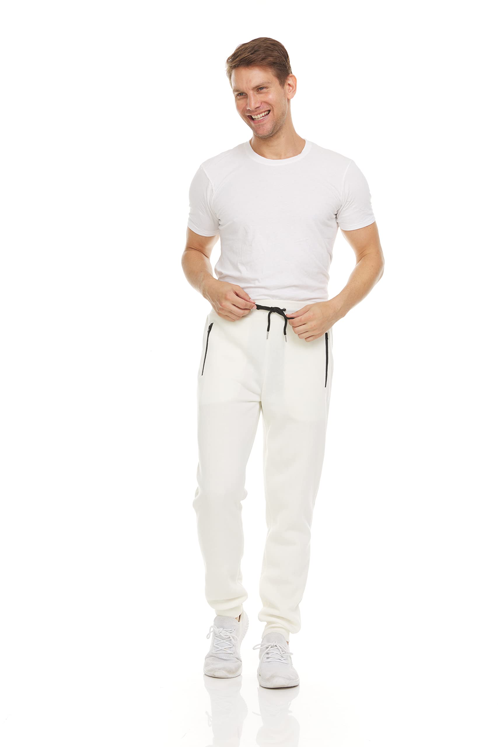 PURE CHAMP Mens Sweatpants 3 Pack Fleece Active Athletic Workout Jogger Sweatpants for Men with Zipper Pocket Size S-3XL