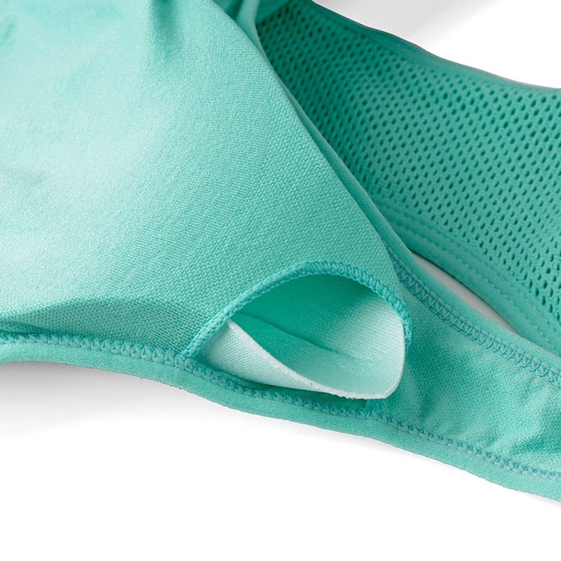 Women Breathable Sports Bra,Absorb Sweat Shockproof Padded Sports Bra Top Athletic Gym Running Fitness Yoga Sports Tops