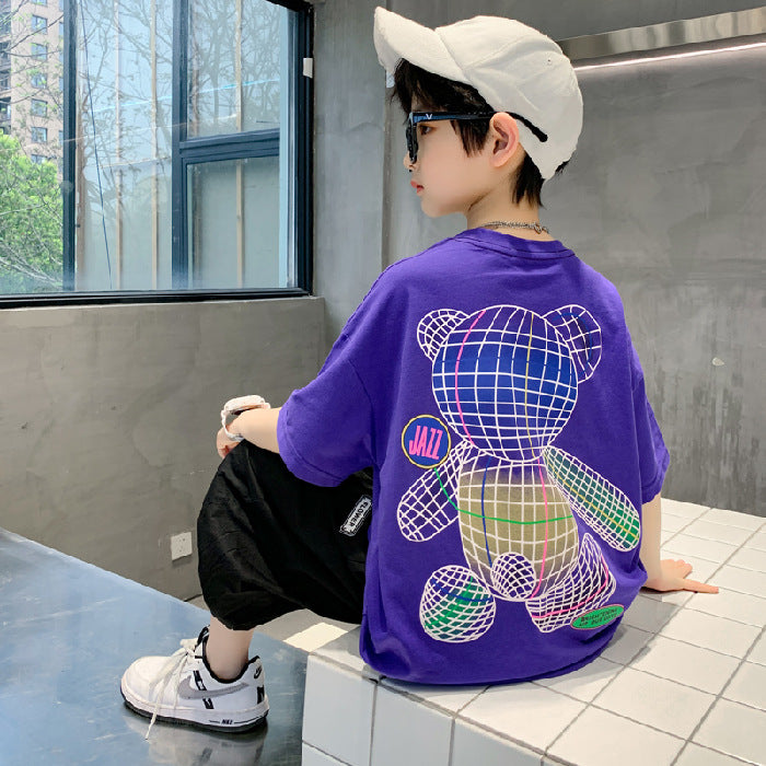 Children's Clothing Boys Outfit Trendy Short Sleeve T-Shirt for Kids