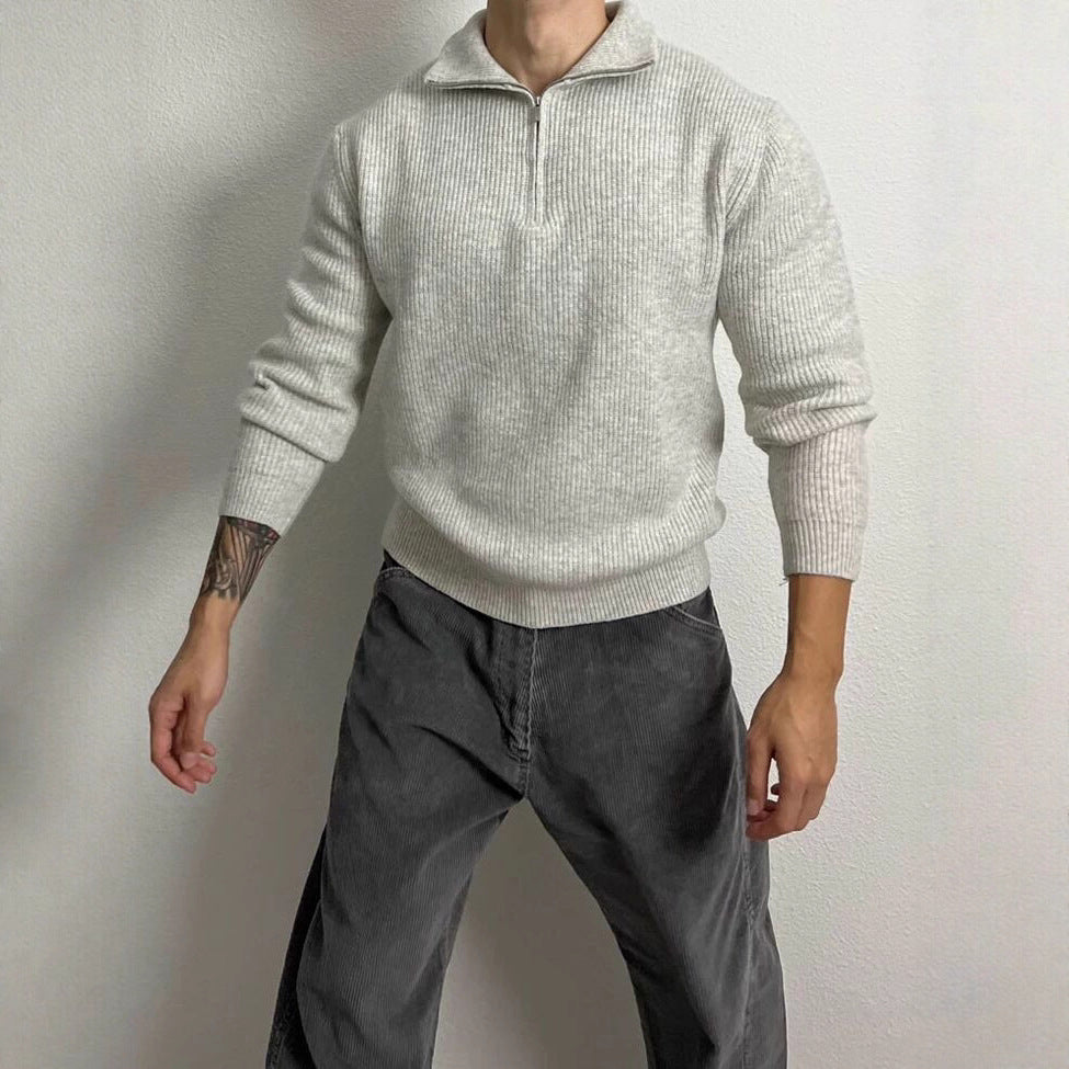 Mens Pullover Hoodie Wool Sweater Coat