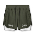 Sports Shorts, Mens American Trendy Brand Anti Glare Double Layer Quick Drying Basketball Pants, Outdoor Running Fitness Capris