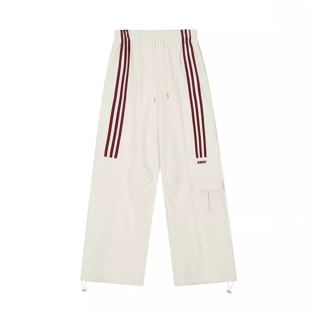 Striped wide leg sweatpants