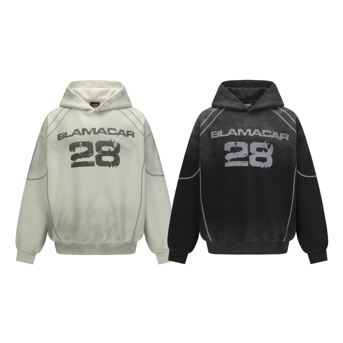 Wash dirty and dyed hoodies with water