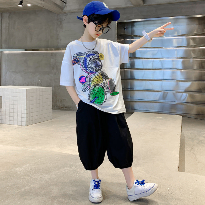 Children's Clothing Boys Outfit Trendy Short Sleeve T-Shirt for Kids