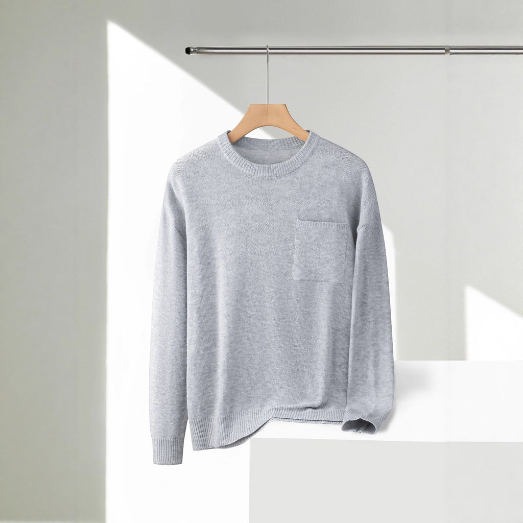 Round neck pocket sweater