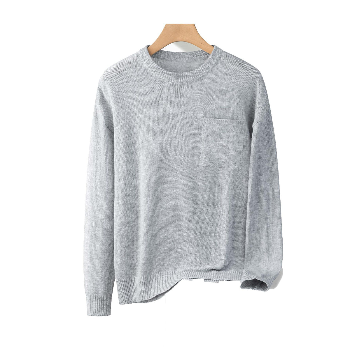 Round neck pocket sweater