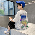 Children's Clothing Boys Outfit Trendy Short Sleeve T-Shirt for Kids