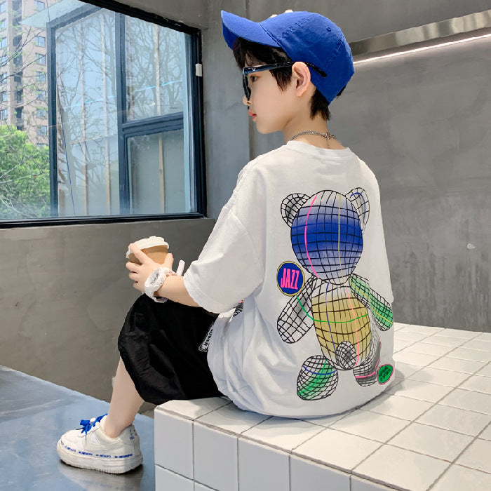 Children's Clothing Boys Outfit Trendy Short Sleeve T-Shirt for Kids