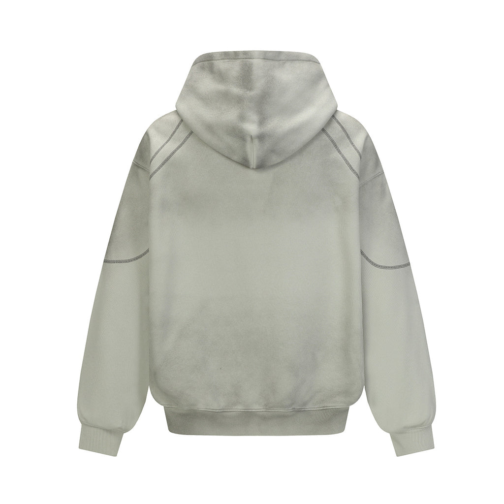 Wash dirty and dyed hoodies with water