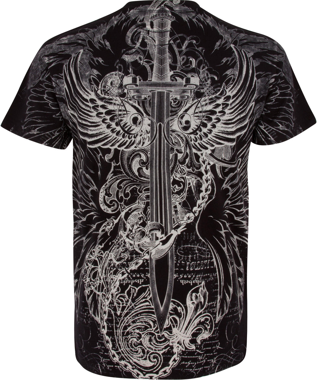 Sakkas Eagle,Sword and Chains Cotton Mens T-Shirt