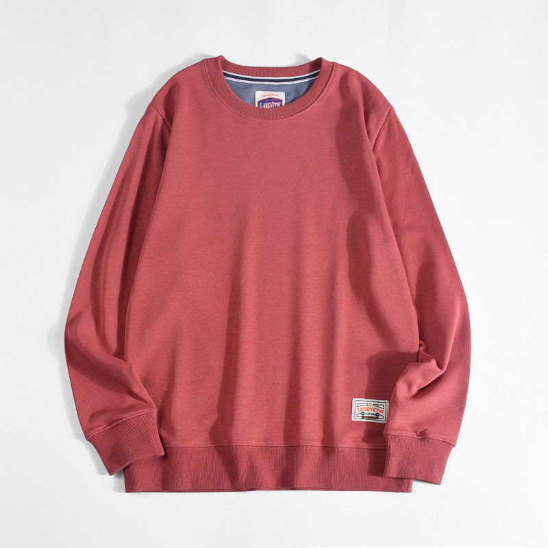 Mens Solid-color Casual Long-sleeve Hoodie